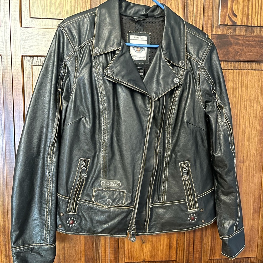 Harley Davidson Black Leather Jacket Women’s